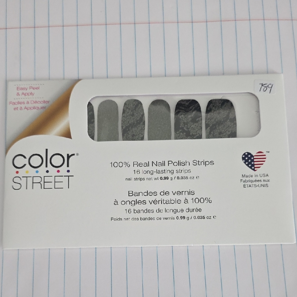 Color Street Gray And Black Nail Polish Strips Magic Potion